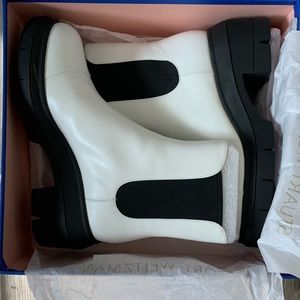 Stuart Weitzman white platform boot size 8.5